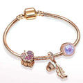 Classic Heart Charm Snake Chain Bracelet for Women