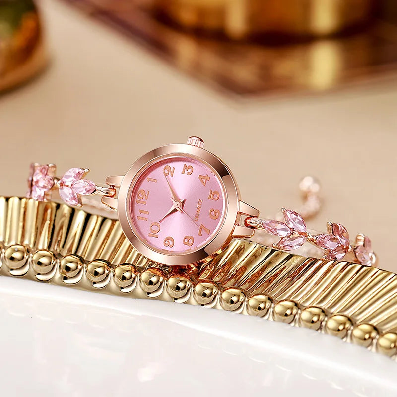 Elegant Women’s Rhinestone Bracelet Watch – Luxury Quartz Gift ✨