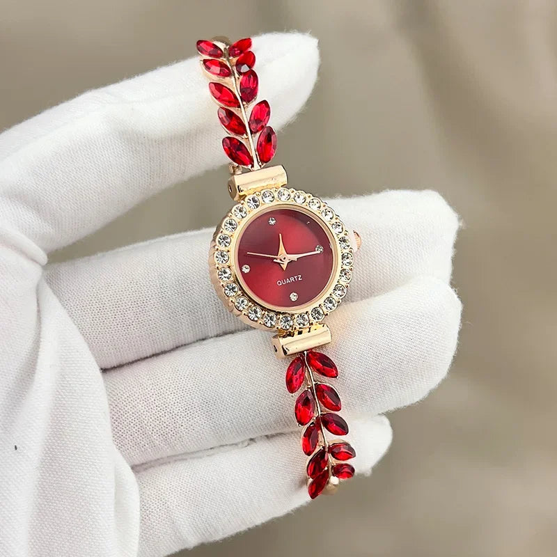 Simple Luxury Women's Diamond Quartz Bracelet Watch