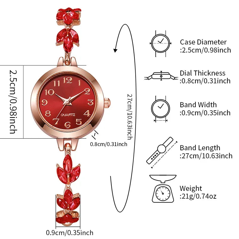 Elegant Women’s Rhinestone Bracelet Watch – Luxury Quartz Gift ✨