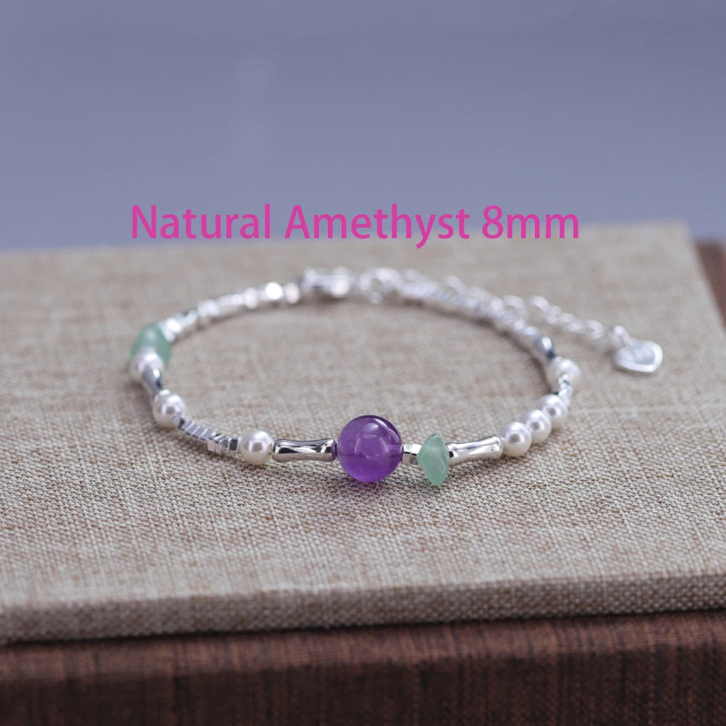 925 Sterling Silver Double Heart Bead Bracelet