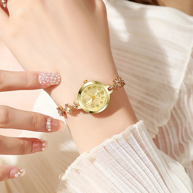 Elegant Women’s Rhinestone Bracelet Watch – Luxury Quartz Gift ✨