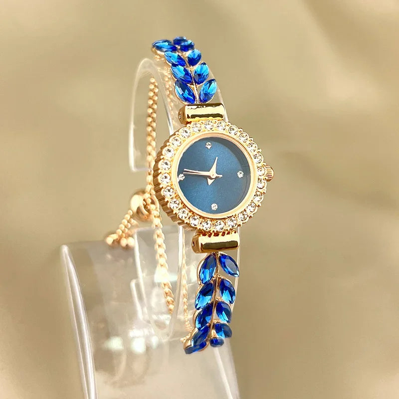 Simple Luxury Women's Diamond Quartz Bracelet Watch