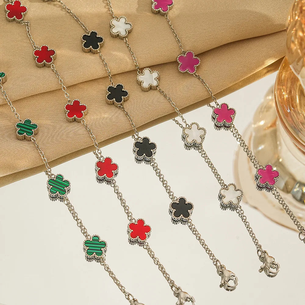 Five Leaf Flower Bracelet Unisex – Floral Design