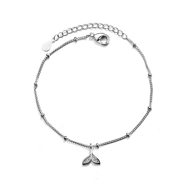 925 Sterling Silver Double Heart Bead Bracelet