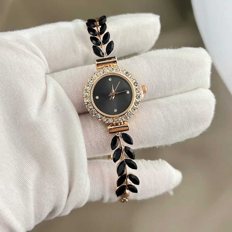 Simple Luxury Women's Diamond Quartz Bracelet Watch