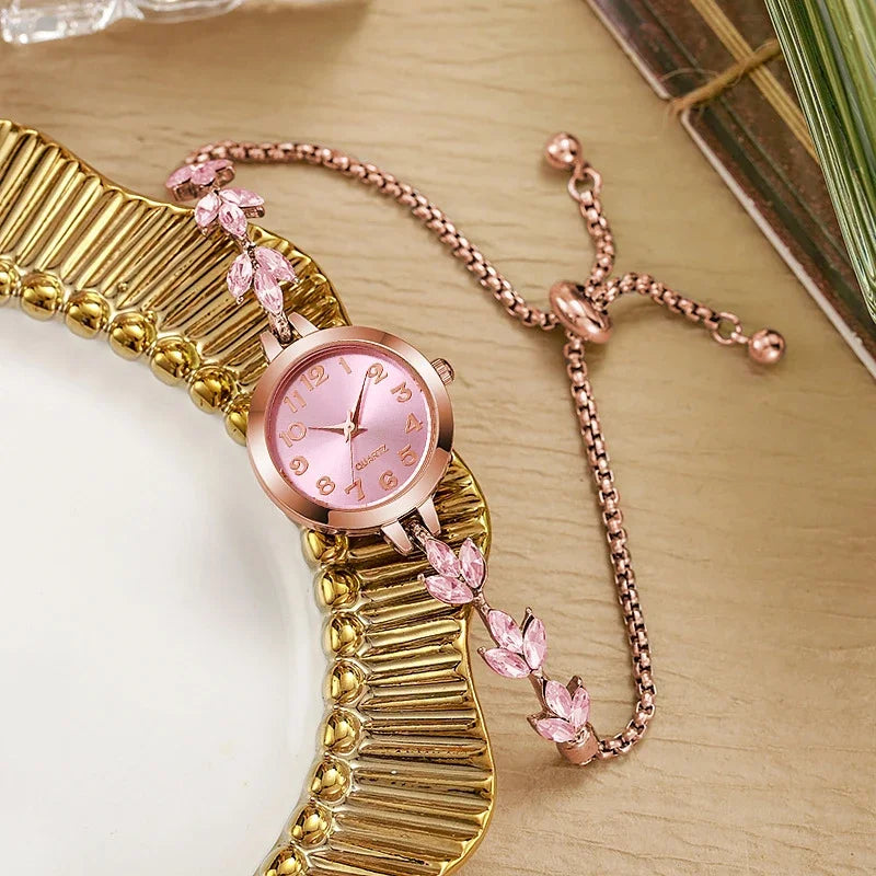 Elegant Women’s Rhinestone Bracelet Watch – Luxury Quartz Gift ✨