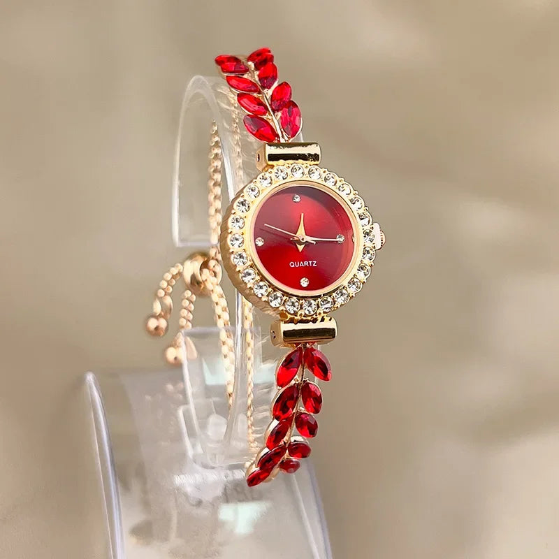 Simple Luxury Women's Diamond Quartz Bracelet Watch