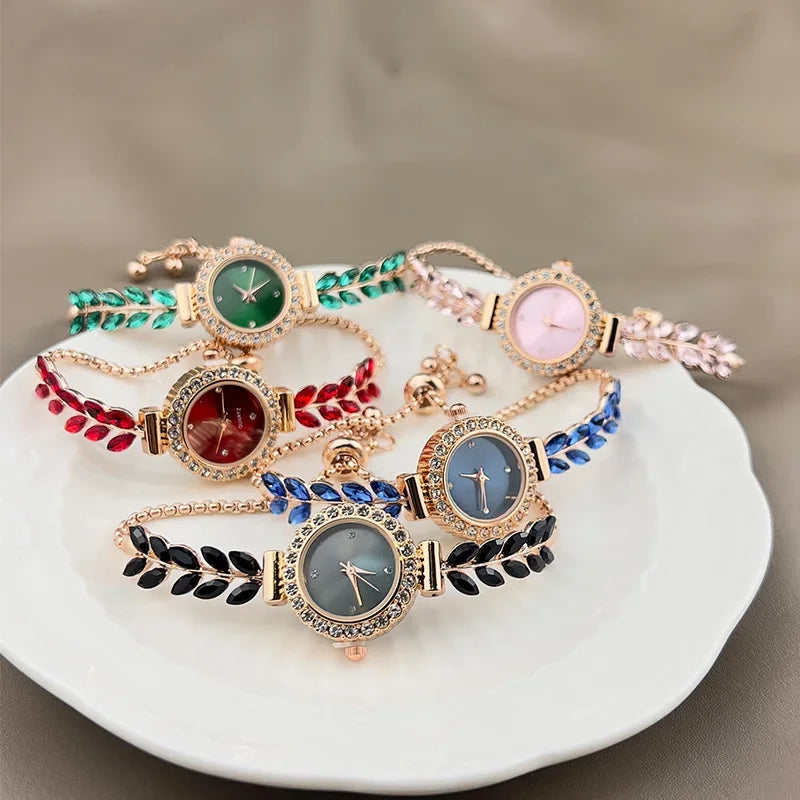 Simple Luxury Women's Diamond Quartz Bracelet Watch
