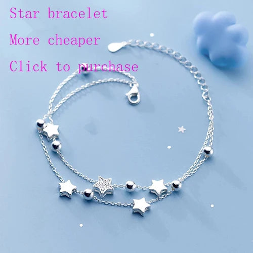 925 Sterling Silver Double Heart Bead Bracelet