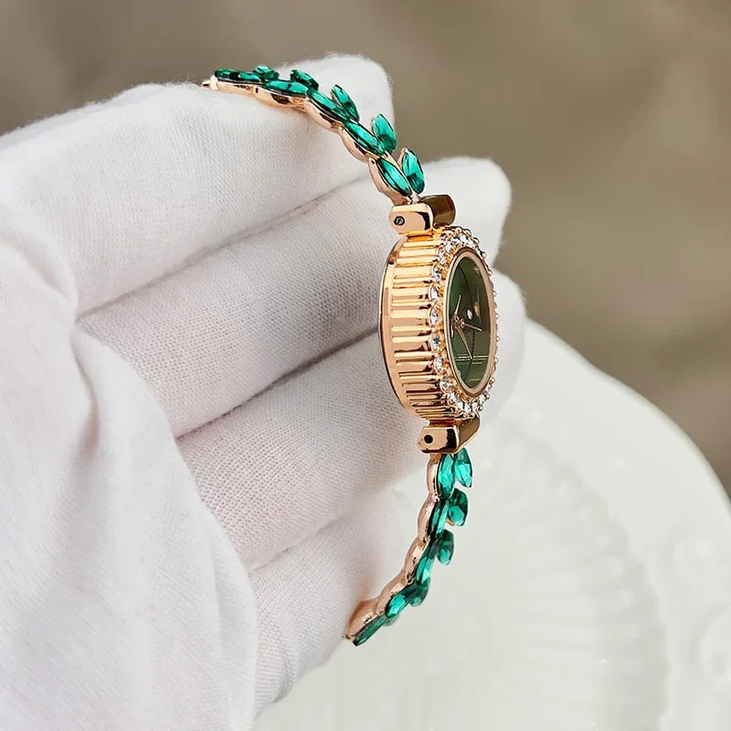 Simple Luxury Women's Diamond Quartz Bracelet Watch