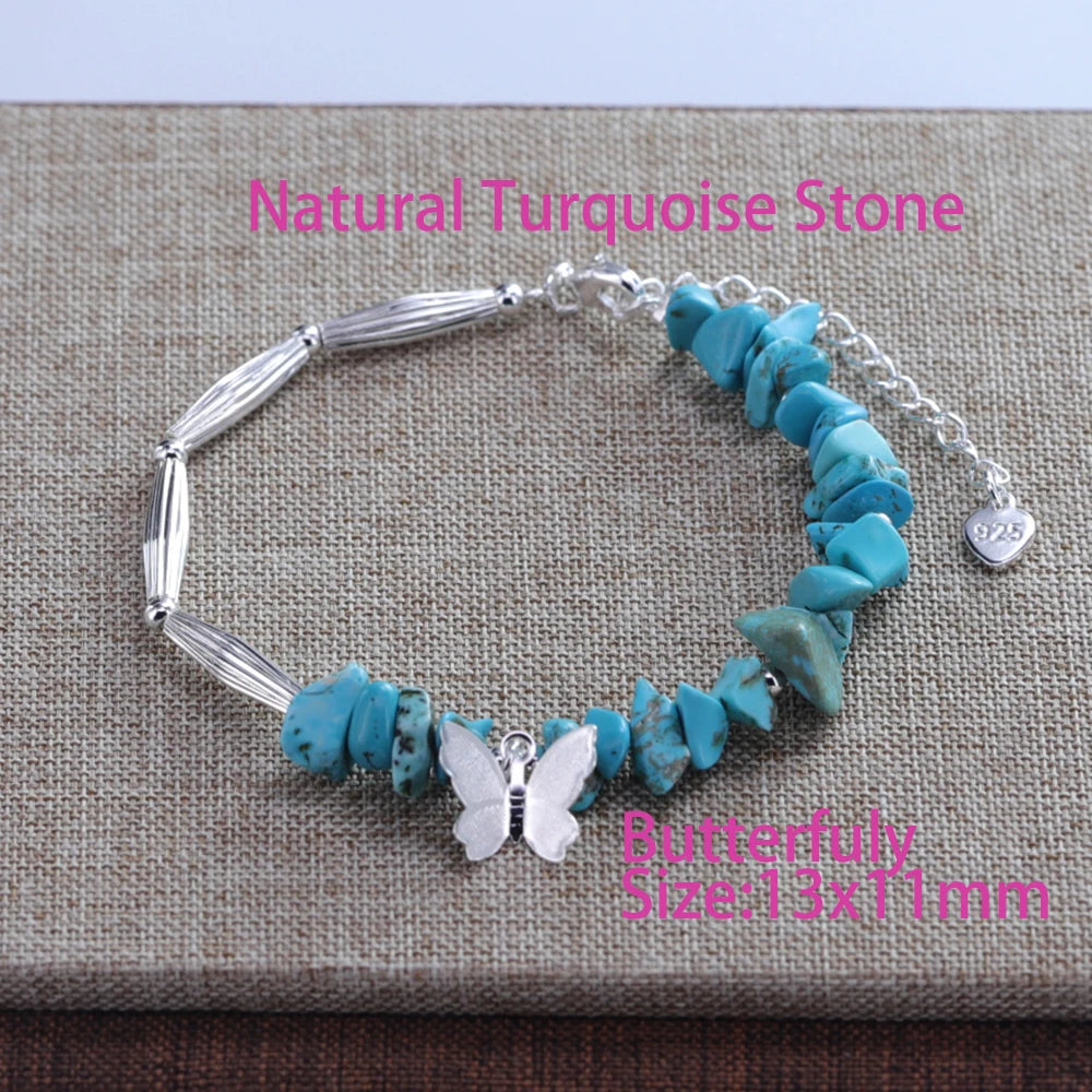 925 Sterling Silver Double Heart Bead Bracelet