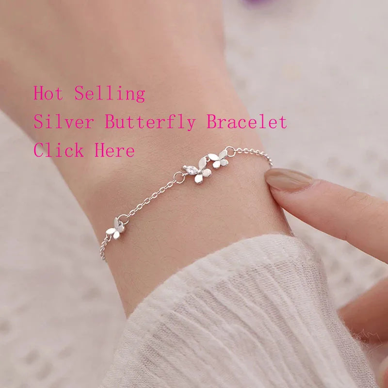925 Sterling Silver Double Heart Bead Bracelet