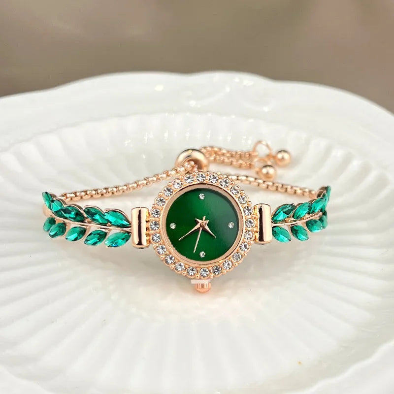 Simple Luxury Women's Diamond Quartz Bracelet Watch