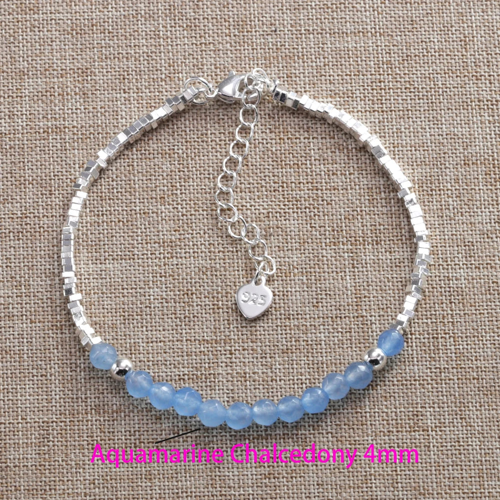 925 Sterling Silver Double Heart Bead Bracelet