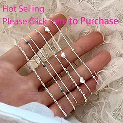 925 Sterling Silver Double Heart Bead Bracelet