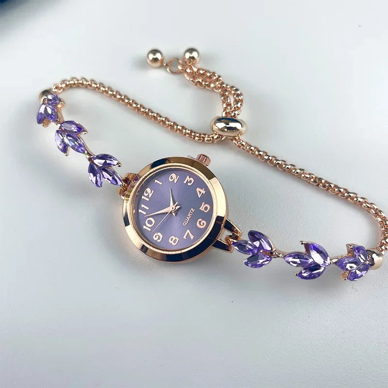 Elegant Women’s Rhinestone Bracelet Watch – Luxury Quartz Gift ✨