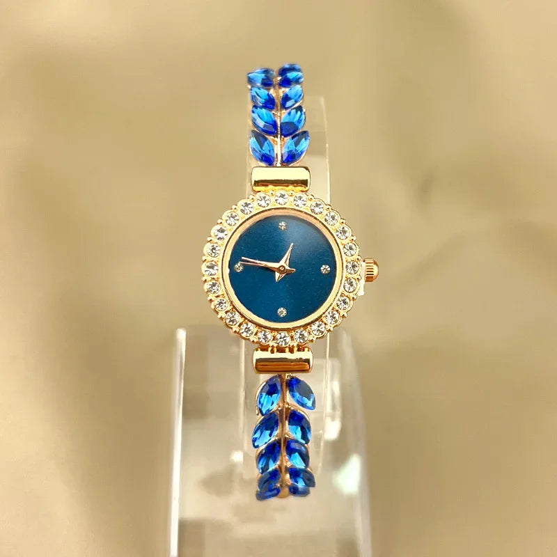 Simple Luxury Women's Diamond Quartz Bracelet Watch