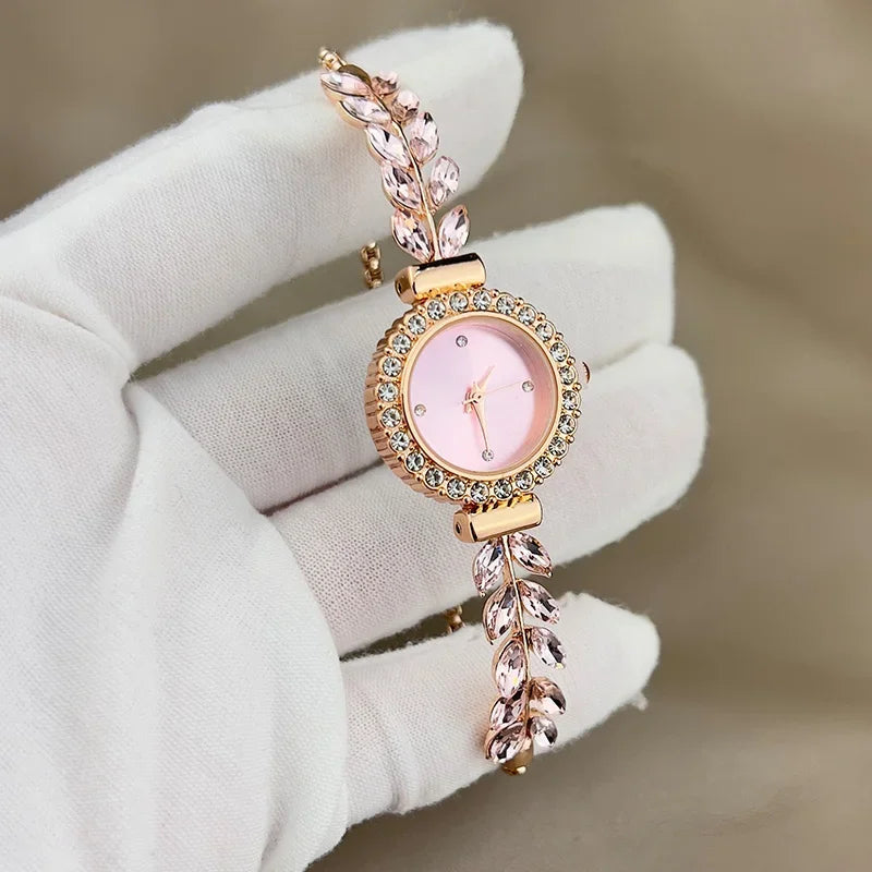 Simple Luxury Women's Diamond Quartz Bracelet Watch
